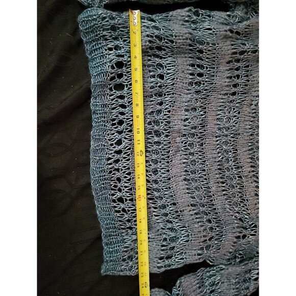 HANDMADE Crochet Blue Long Sleeve Womens Sweater - Picture 3 of 4